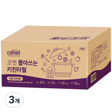 comet 抽取式廚房紙巾補充包, 3000張, 3個