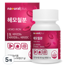 내츄럴플러스 헤모철분 300mg, 27g, 5개
