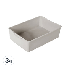 리빙해피 룸트 속옷 정리함 1칸, 3개, 그레이