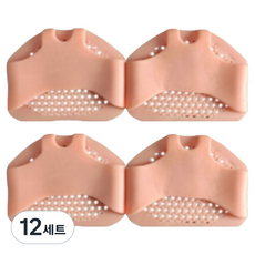 주몰리 앞꿈치 보호 실리콘 패드 와이드 스킨 양발착용 세트, 12세트