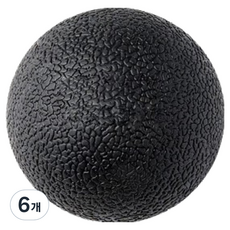 글로벌픽 홈트용 지압 풋케어 마사지볼 6cm, 블랙, 6개