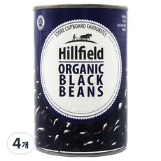 힐필드 유기농 검정콩 통조림, 4개, 400g