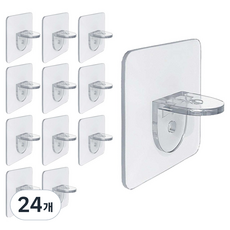 Living Mango 免鑽孔黏貼式層板支撐架 5.7x5.7cm, 24個, 透明