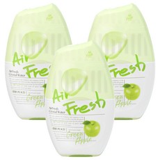 에어후레쉬 크리스탈워터 실내용 대용량 방향제 본품, 400ml, 3개, 그린애플향