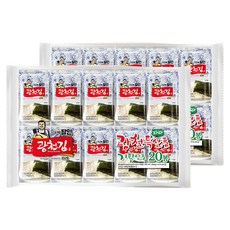 광천김 3대째 달인 파래 도시락김 20봉, 80g, 2개