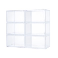 Shoecarry 高級鞋子收納盒 側開型 透明, 6個