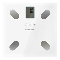 모아클래스 바로 스마트 체지방 체중계 디지털 체성분 측정 와이드액정, moas-01, 화이트