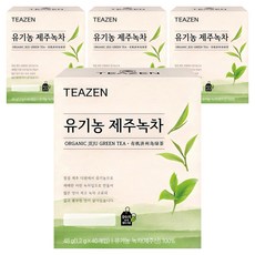 티젠 유기농 제주녹차, 1.2g, 40개입, 4개