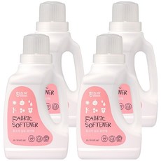 함소아 유아 고농축 섬유유연제 화이트머스크향, 1L, 4개