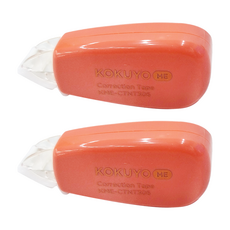 KOKUYO 國譽 ME 象牙白修正帶 B罫6m，帶寬5.5mm，ABS塑膠材質，泰國製, 磚紅色, 2個