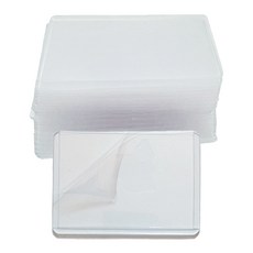 Living943明信片透明保護硬質上蓋卡套收納盒 100入, 透明