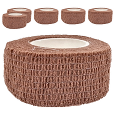 SHIMOYAMA 纏繞式桌椅腳止滑防刮靜音膠帶 2.5cm x 4.5m, 咖啡色, 6個