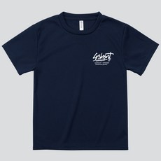 CR3MENT 男女通用 Essential 街頭風 Logo 乾爽 涼感 透氣 圓領 短袖 涼感T恤, 海軍藍