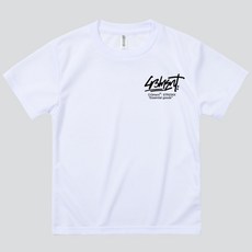 CR3MENT 男女通用 Essential 街頭風 Logo 乾快涼感透氣圓領短袖涼感T恤, 白色