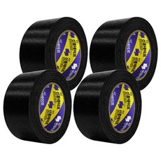 신흥테이프 국산 대용량 라바 청면테이프 48mm x 25M 검정, 4개