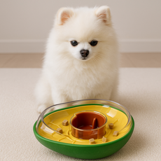 케리빙 강아지 장난감 간식놀이, 옐로우, 1개