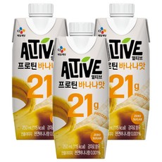얼티브 프로틴 바나나맛, 3개, 250ml