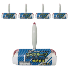 TU良品 新式膠黏滾輪 好黏好撕, 17.5 x 18.5cm, 5個