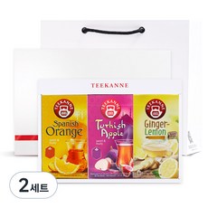 TEEKANNE 恬康樂 水果茶包禮盒 3款入, 2組, 西班牙橙 20p + 土耳其蘋果 20p + 姜檸檬 20p