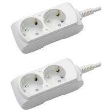 Gs&tap 接地型2孔延長線+安全蓋2入 隨機出貨, 2.5m, 單一顏色 + 隨機出貨, 2套