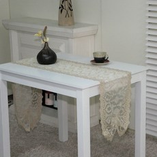 Nasan 蕾絲刺繡款桌巾, 阿爾芒金, 2 人 (150 x 32 厘米)