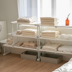 efactory Judy N Bring 可調節長度衣櫃收納隔板架, 白色, 1個