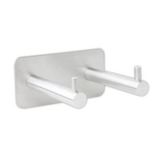 Alpha Commerce 浴室黏貼式吹風機架, 銀色, 1個