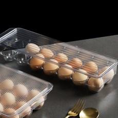Topsiga TCR 家用新鮮雞蛋保鮮盒 14格, 透明, 1個