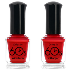 위드샨 60초 매니큐어, M61레드, 9ml, 2개