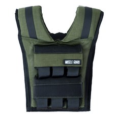 MuscleGuard 可調式負重背心, 綠色, 12kg