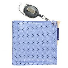 BAKOZEL 高爾夫皮革伸縮扣高球清潔巾, 1個, 天藍色