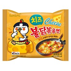 Samyang Foods 三養 Buldak 火辣雞肉風味鐵板炒麵 起司風味 140g, 1包