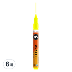모로토우 원포올 아크릴 마카 2mm 127HS 220 neon yellow fluorescent, 6개