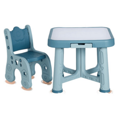 兒童桌椅組 歐風畫板 遊戲, 藍色