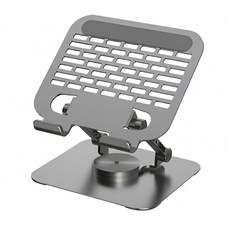 아느로 접이식 휴대폰 거치대 메탈 태블릿 스탠드 D1, 실버, 1개, ANRO-MTH01