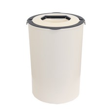 Ocean Well Life按壓式夢幻壓縮垃圾桶, 奶油米色, 1個