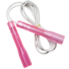 JFROPE Twinkle 兒童競速跳繩, 粉紅色 + 白線, 1個