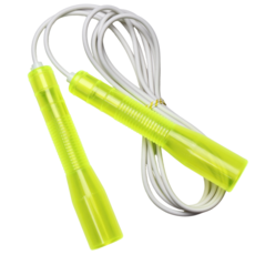 JFROPE Twinkle 兒童競速跳繩, 螢光黃 + 白線, 1個