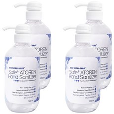 세이프플러스 아토렌 손소독제, 4개, 500ml