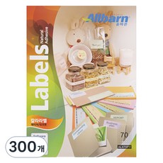 올바른라벨 칼라라벨 연노랑 레이저 잉크젯공용 원형 AL470PY, 70칸, 300개