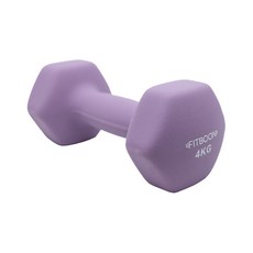 FITBOON 氯丁橡膠啞鈴 紫羅蘭色, 4kg, 1個