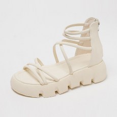 CHAAKAN SHOES 女款 Clara 羅馬厚底涼鞋 SDLTR2h8331, 230, 象牙白