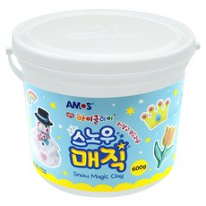 AMOS 阿摩司 雪花魔法兒童黏土 600g, 1個, 白色