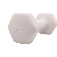 FITBOON 氯丁橡膠啞鈴 珊瑚米色, 2kg, 1個