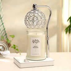 Candle Department Store Bijou融蠟燈+大豆蠟燭750g套組, 白色婚禮, Bijou銀白色