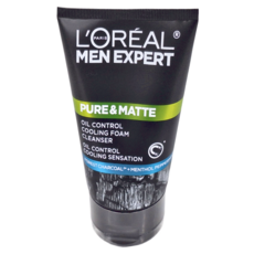 L'OREAL PARiS 巴黎萊雅 台灣公司貨 炭黑酷涼洗面乳, 100ml, 1條