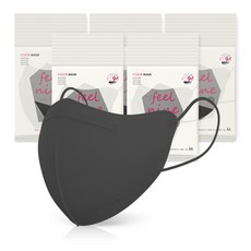 필나인 라이트 핏 2D 보건용 마스크 중형 KF94, 1매입, 50개, 모던블랙