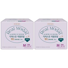 디어스킨 리얼모달 입는 오버나이트, 중형, 8개입, 2개