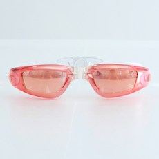 Elsso 成人用防霧耳塞一體式泳鏡 + 收納盒, 紅色