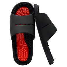 휴다온 발 지압 슬리퍼 260~265, 블랙, 1개